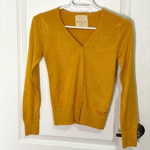 Mustard Yellow Button Down Cardigan